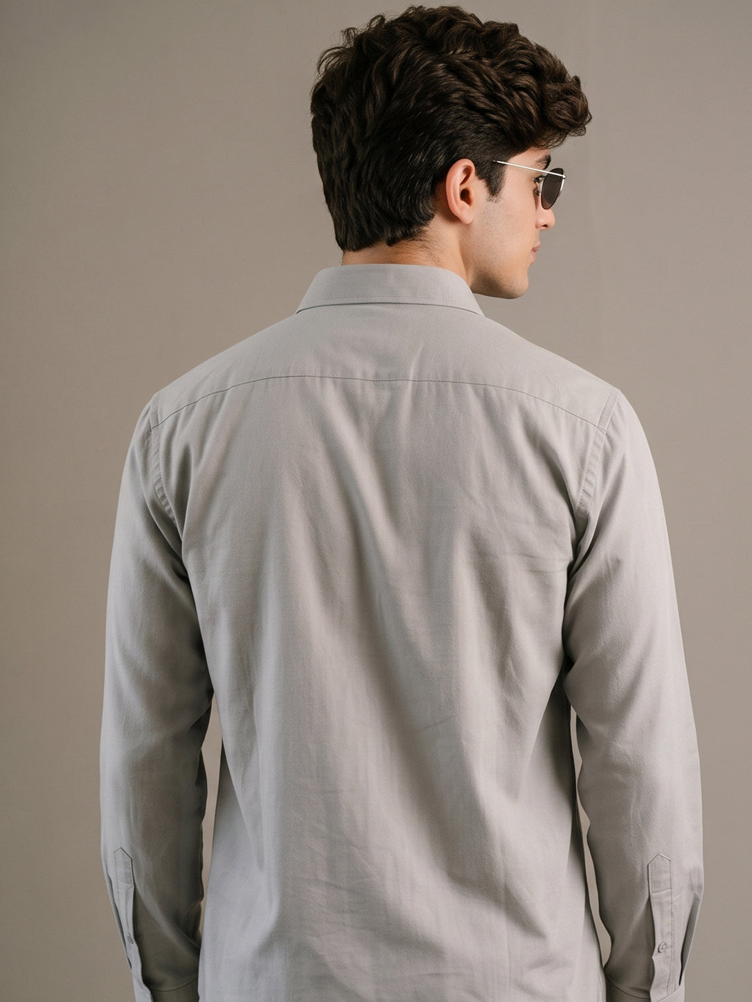 Stain Free Full Sleeve Formal Grey Shirt For Men-68004