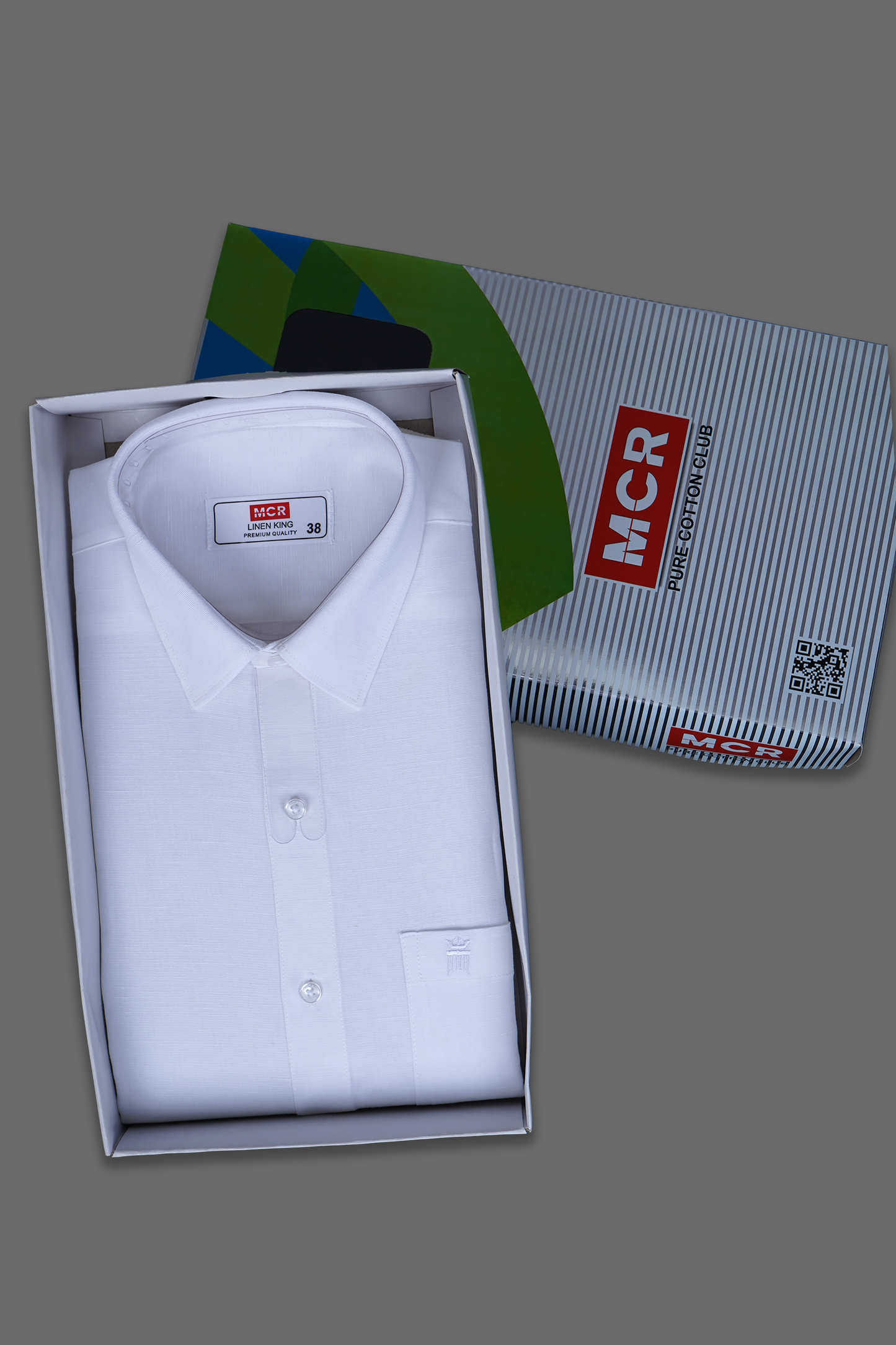 MCR  LINEN KING Half Sleeve Formal White Shirt For Men