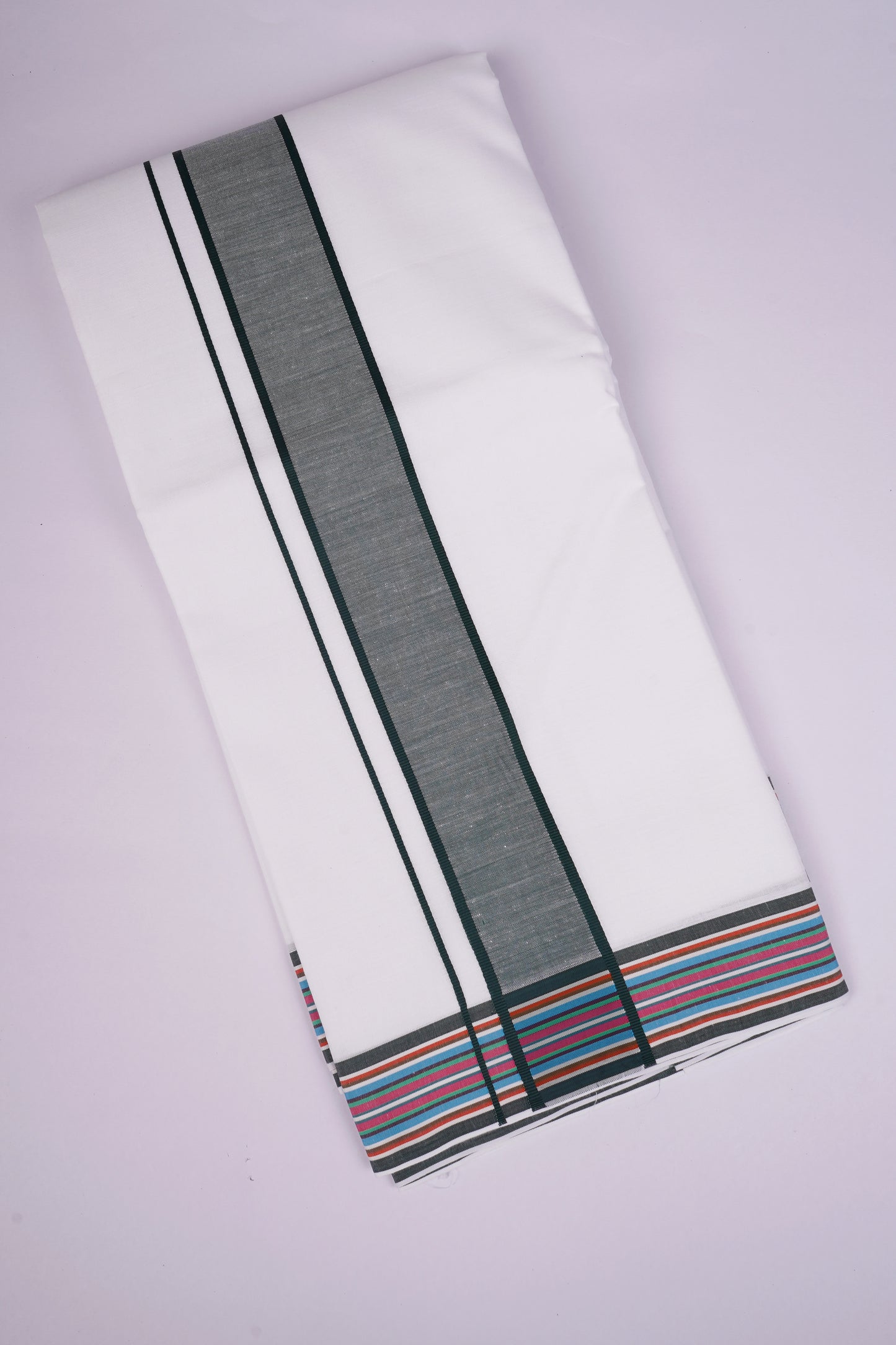 PK-9X5-07 SET WHITE DOUBLE DHOTI - gray