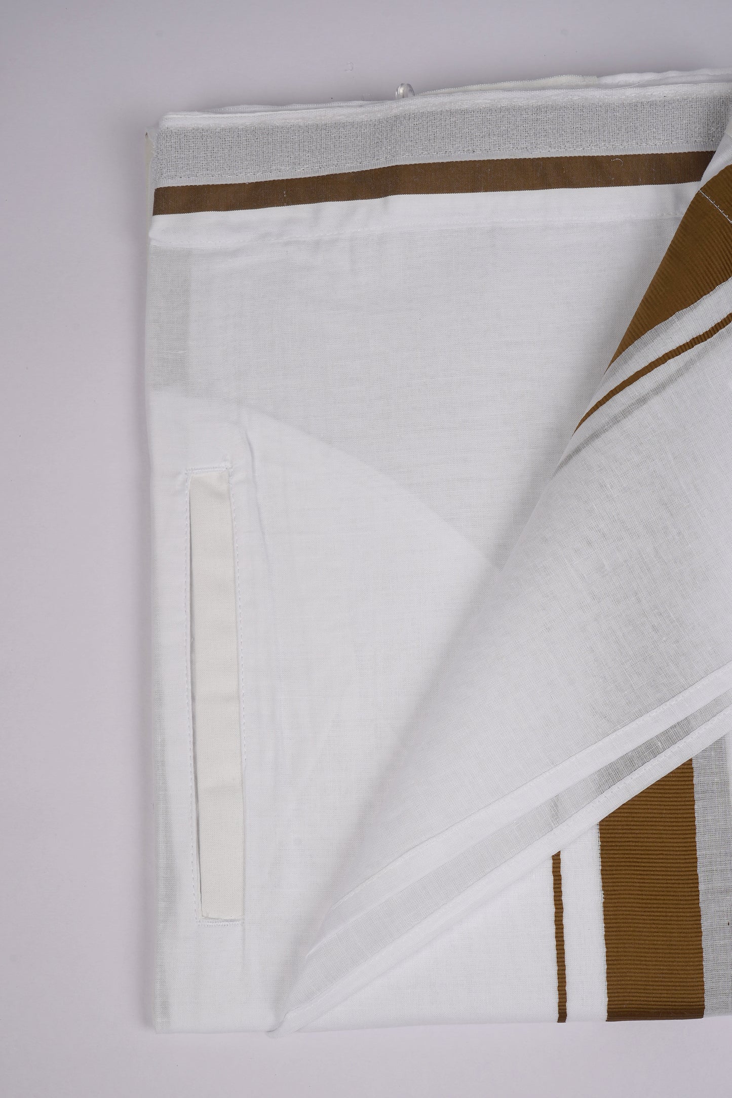 PKT FD-01 VELCRO WHITE DOUBLE DHOTI - Brown