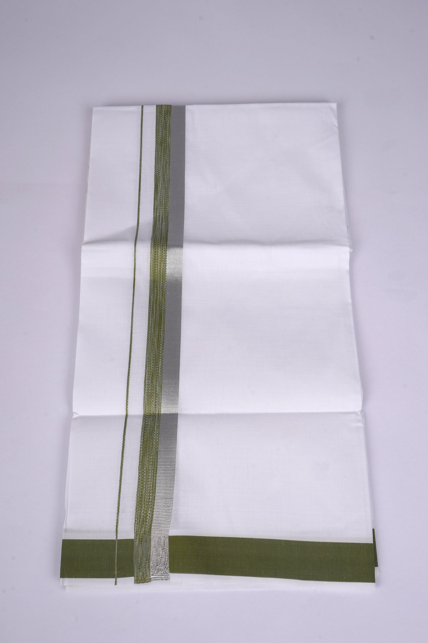 FS-124 W/S DHOTI  1.90 MTR - Silver Green