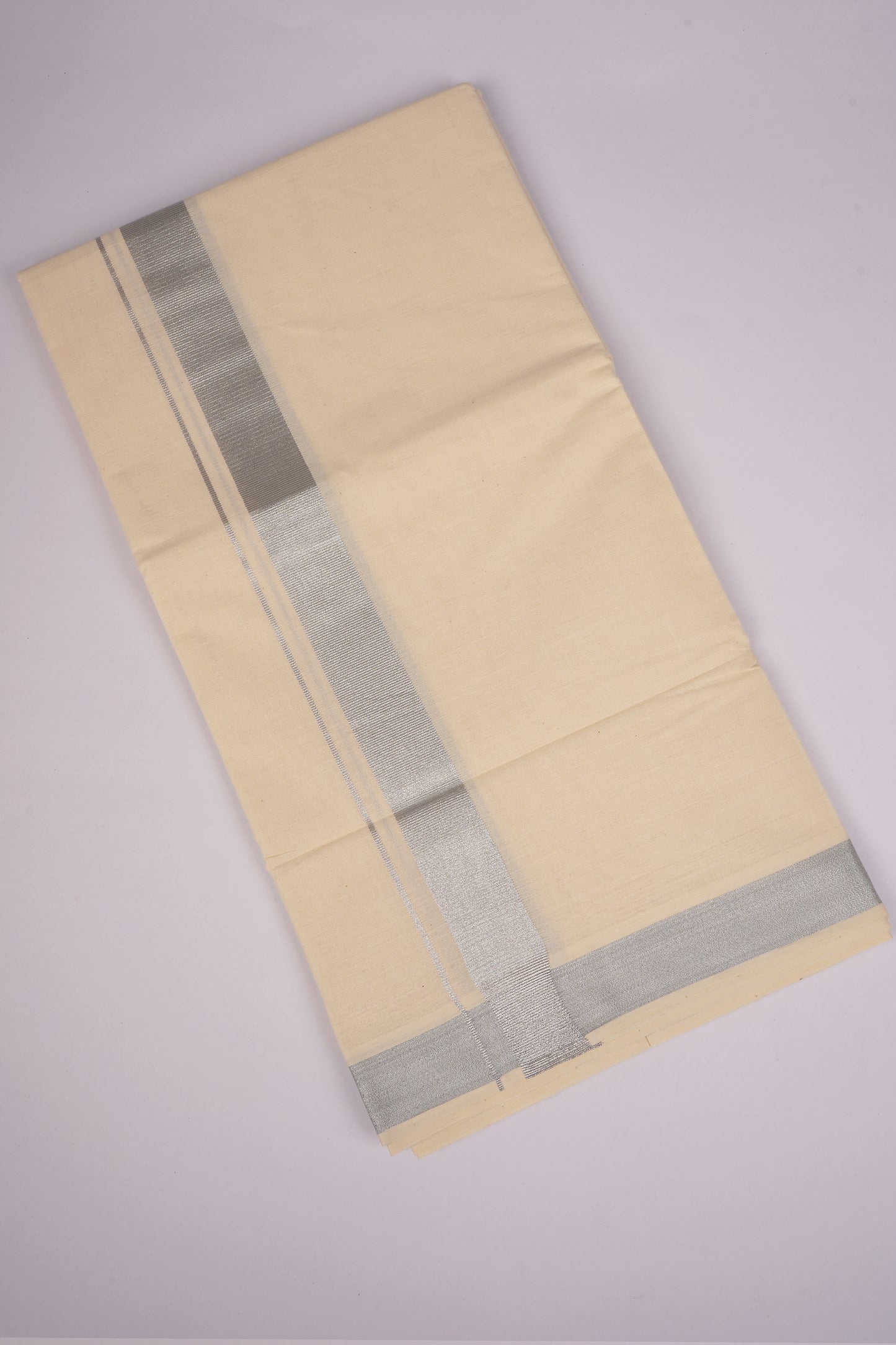 SLD-52C CREAM DOUBLE DHOTI  3.80 MTR