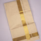 GLD-120C CREAM DOUBLE DHOTI  4.00 MTR