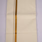 GLD-97C CREAM DOUBLE DHOTI    3.80 MTR