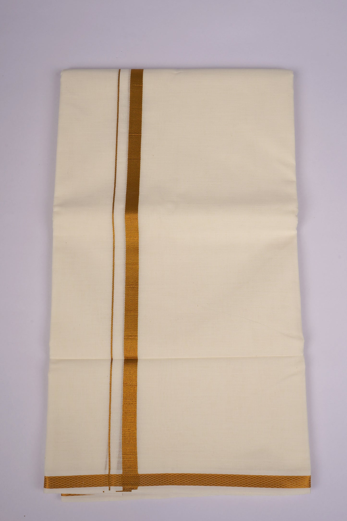 GLD-97C CREAM DOUBLE DHOTI    3.80 MTR