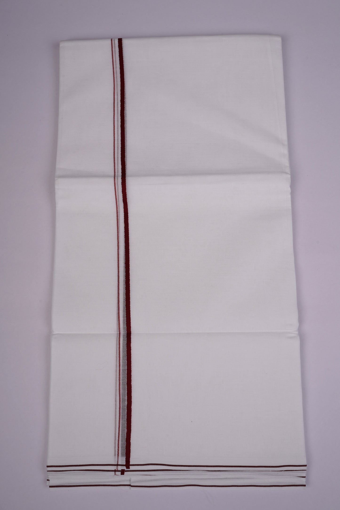 SD-16 WHITE DOUBLE DHOTI  4.00 MTR - Brown