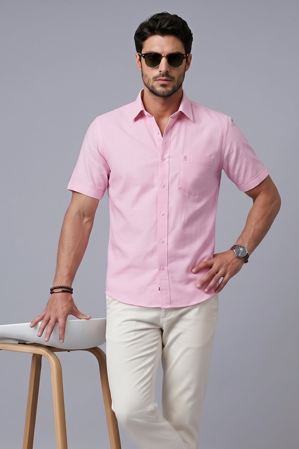 MCR CLUB COLOUR 99105 Half Sleeve Formal Color Shirt For Men