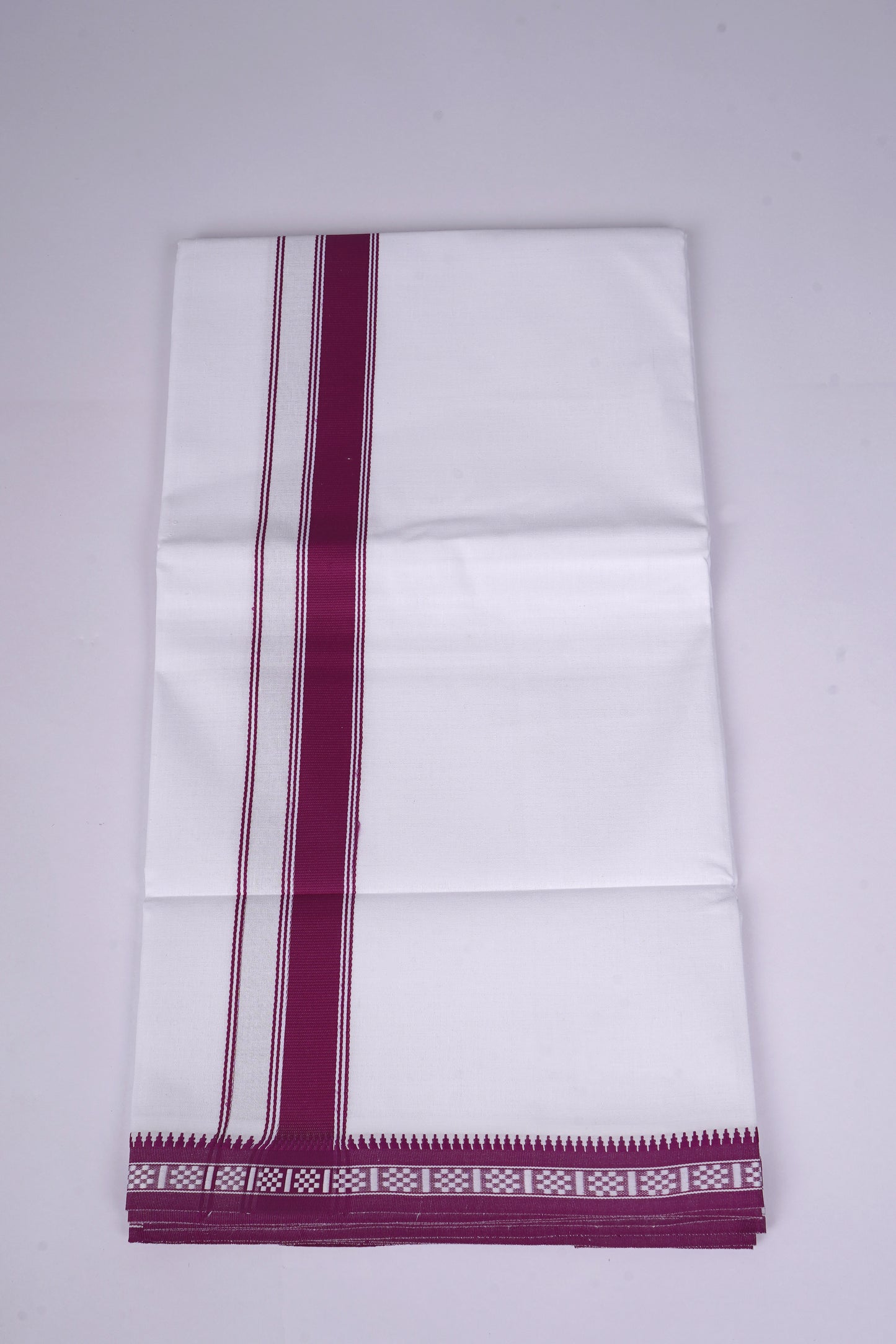 FS-126 W/S DHOTI  1.90 MTR - Dark Violet