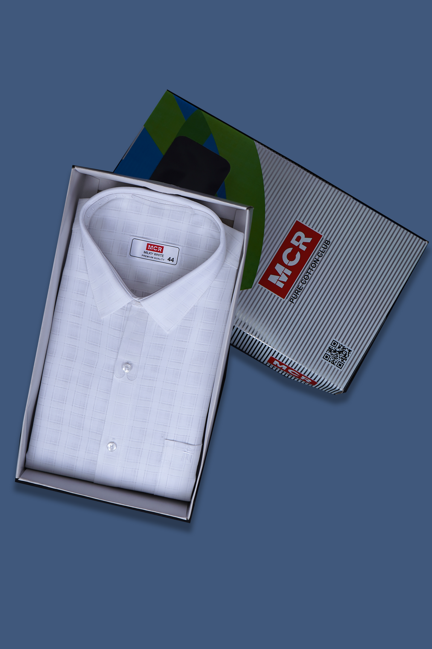 MCR 2027 MILKY Half Sleeve Formal White Shirt For Men