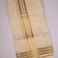 GLD-119C CREAM DOUBLE DHOTI  4.00 MTR