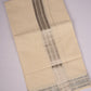 SLD-76C CREAM DOUBLE DHOTI  4.00 MTR