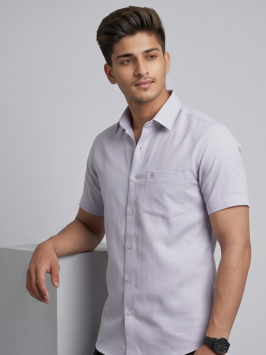 MCR Men Formal Colour Shirt - light grey 92055 ICE BERG