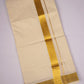 GLD-05C CREAM DOUBLE DHOTI  4.00 MTR