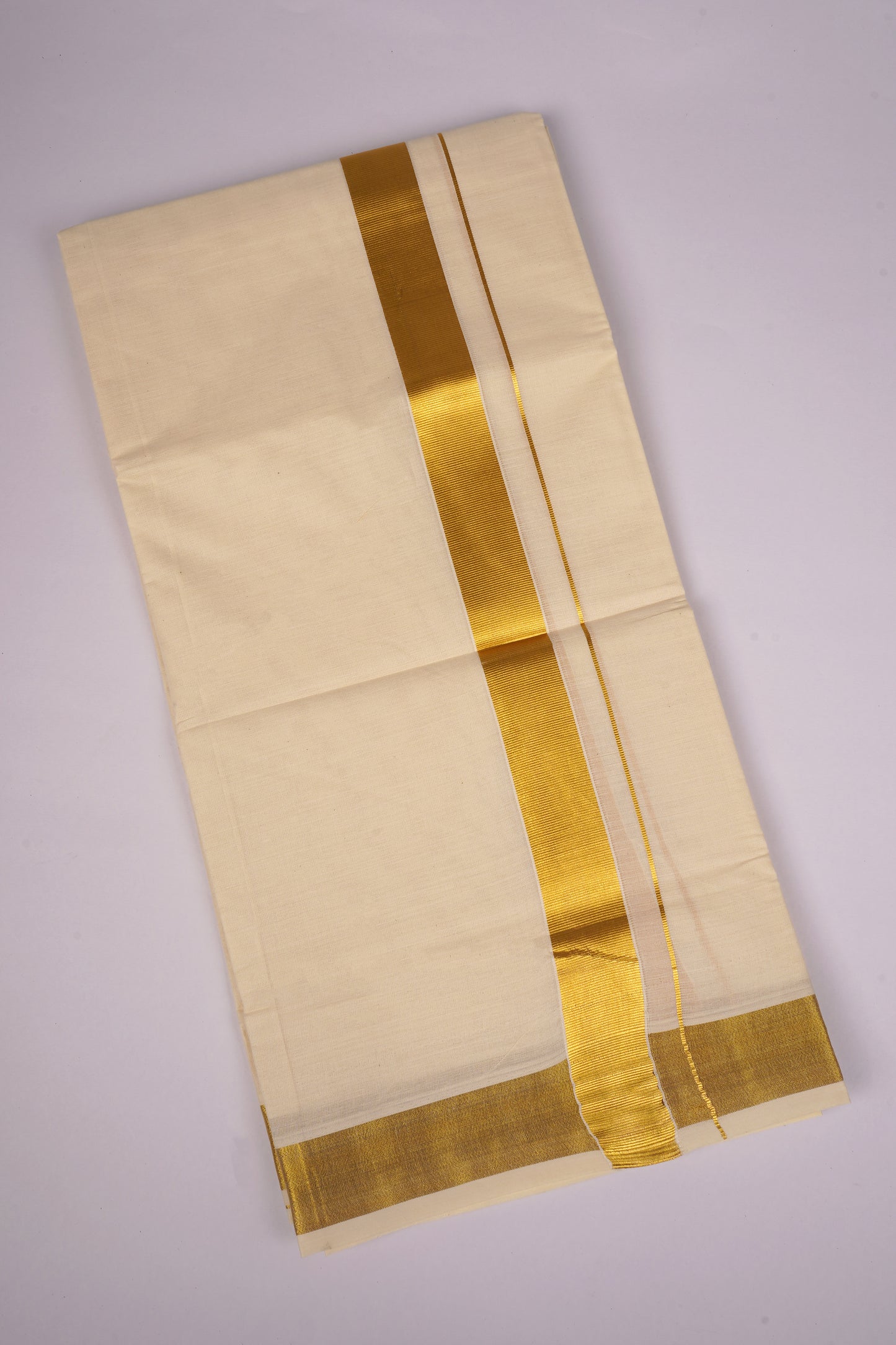 GLD-05C CREAM DOUBLE DHOTI  4.00 MTR