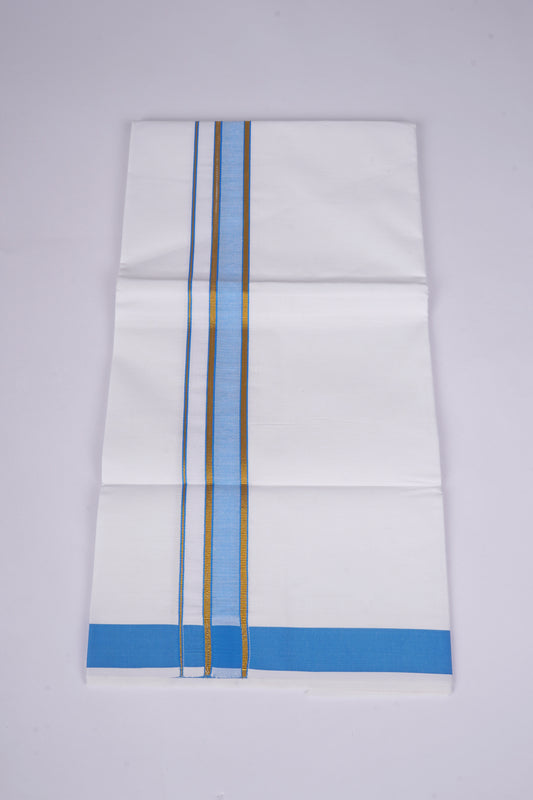 FS-106 W/S DHOTI 2.00 MTR - PEACOCK BLUE