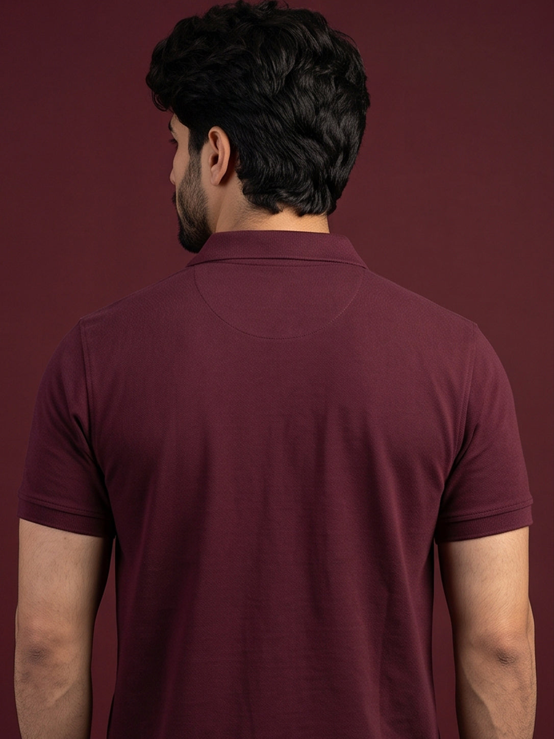 Python Plain Maroon Color T-Shirt - 70005