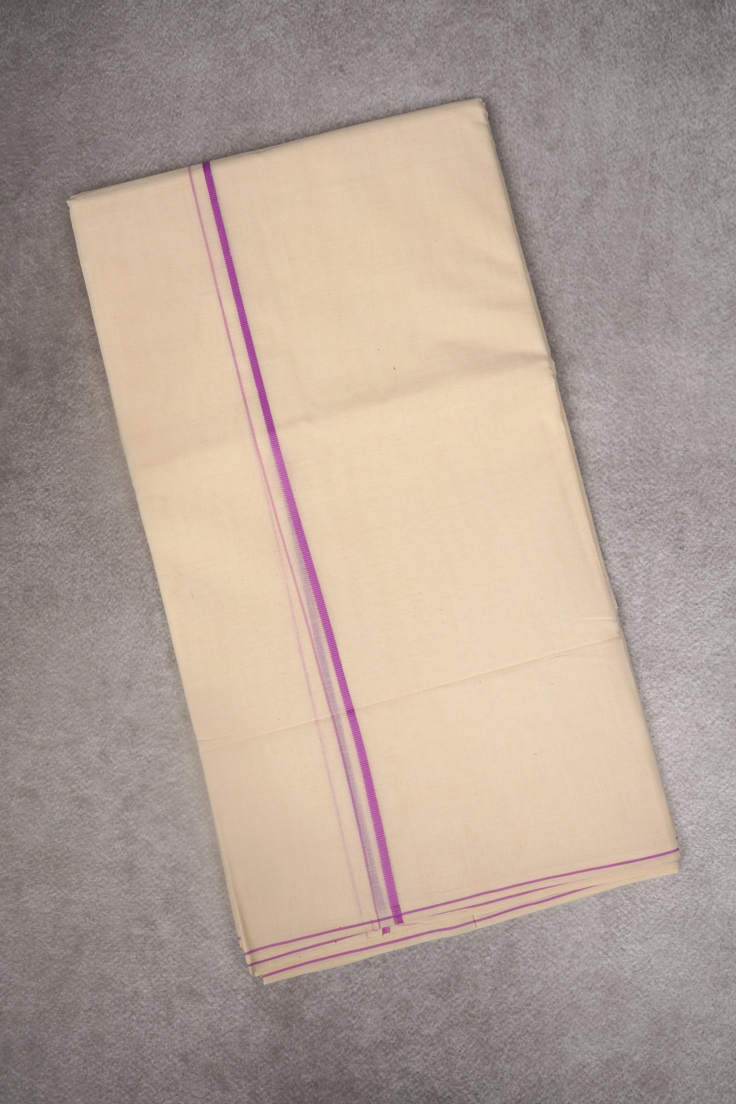 SD-07C CREAM DOUBLE DHOTHIE 3.80 MTR - Pink