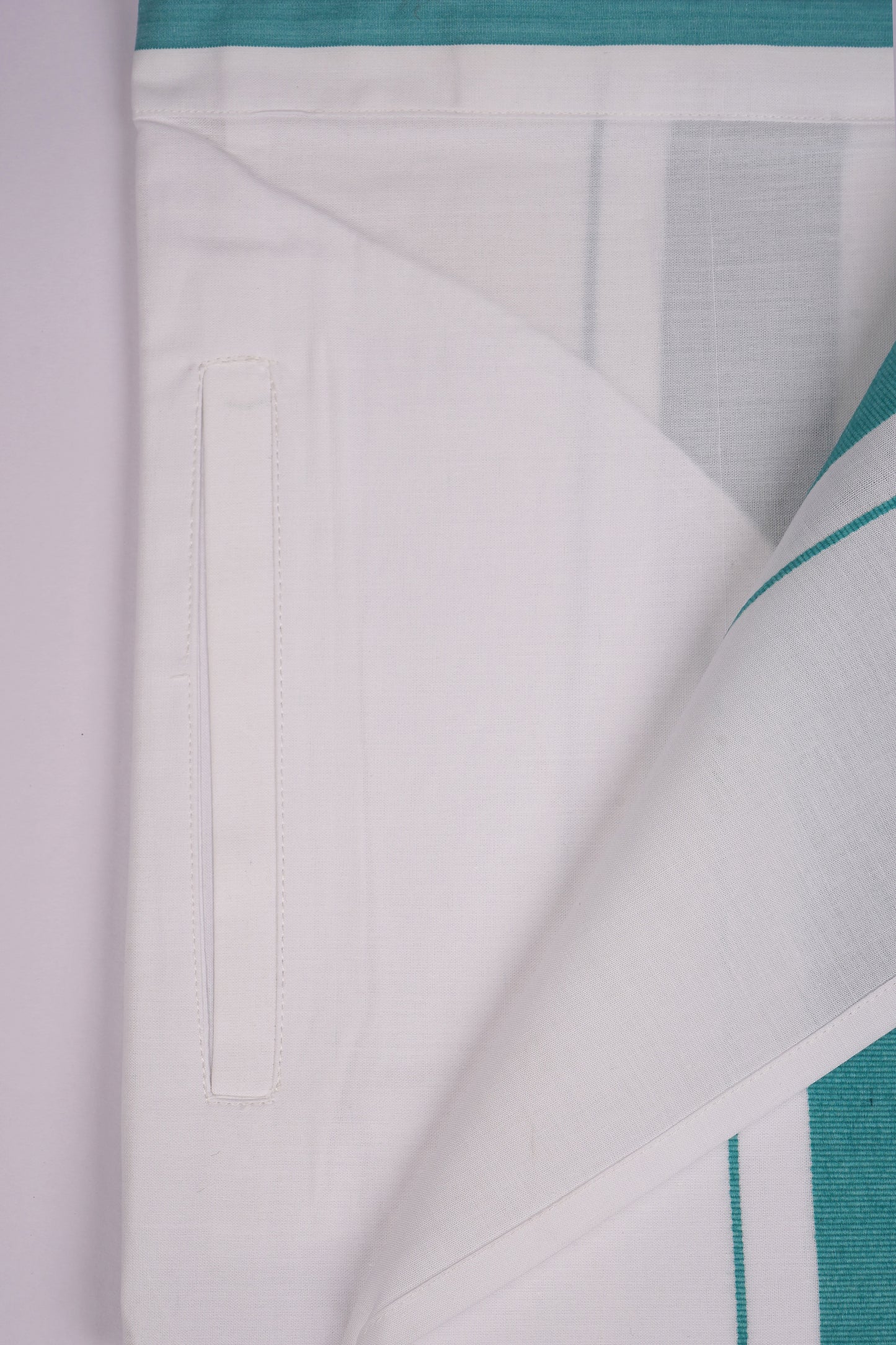 PKT FS-01 VELCRO WHITE SINGLE DHOTI - Green