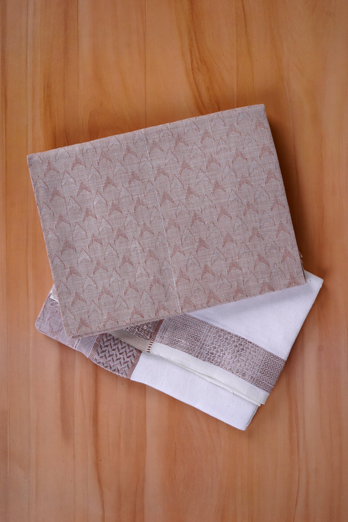 Aayush Cotton Jaquard Shirtings & Dhoti Single Set - D2