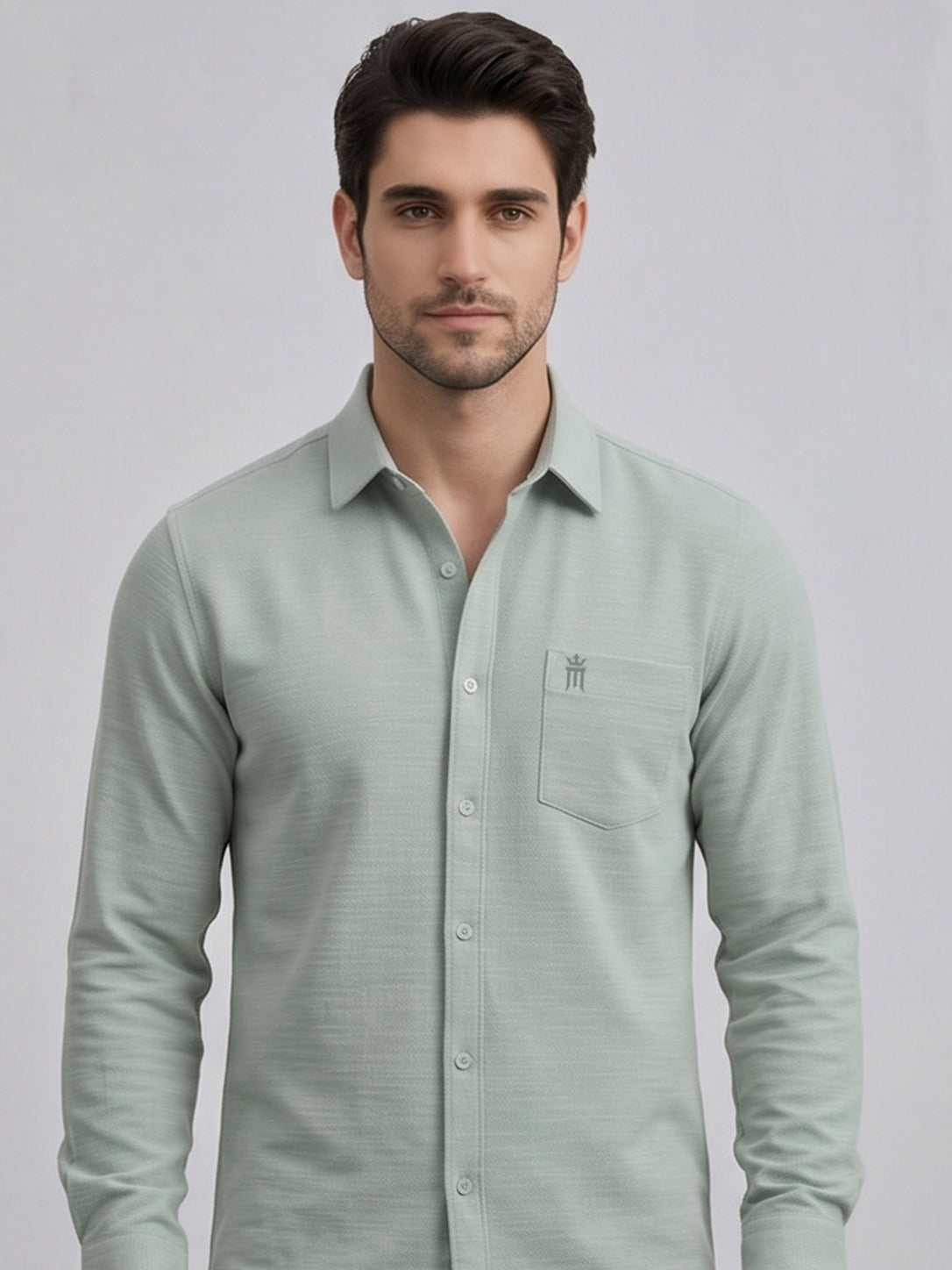 MCR Men Formal Colour Shirt - Light Green 82505 Hydrogen