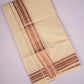 COPPER-15C CREAM DOUBLE DHOTI  4.00 MTR