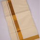 GLD-85C CREAM DOUBLE DHOTI  3.80 MTR