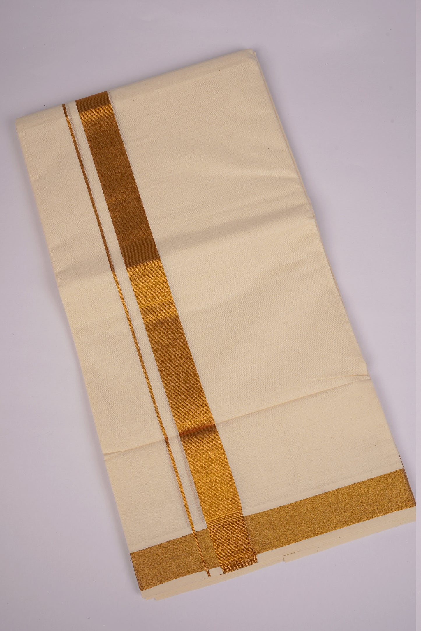 GLD-85C CREAM DOUBLE DHOTI  3.80 MTR