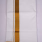 GLD-34 WHITE DOUBLE DHOTI  3.80 MTR
