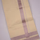 RGD-02C CREAM DOUBLE DHOTI  4.00 MTR