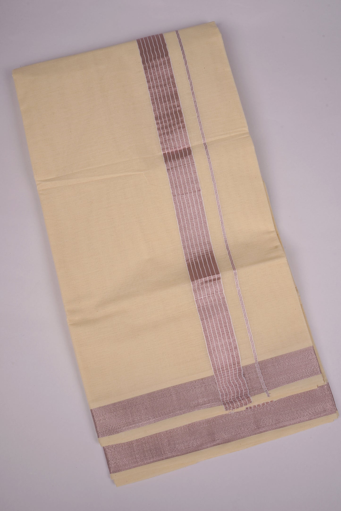 RGD-02C CREAM DOUBLE DHOTI  4.00 MTR