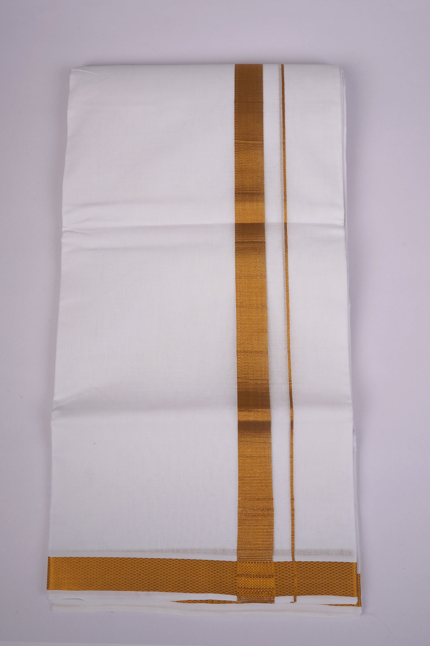 GLD-101 WHITE DOUBLE DHOTI  4.00 MTR