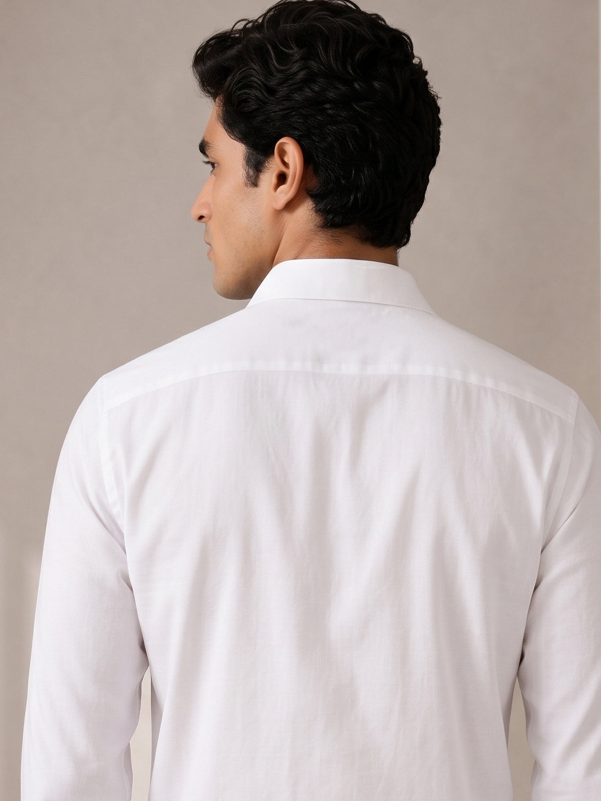 Sun Rays Formal White Shirt For Men
