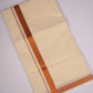 GLD-136C CREAM DOUBLE DHOTI  3.80 MTR