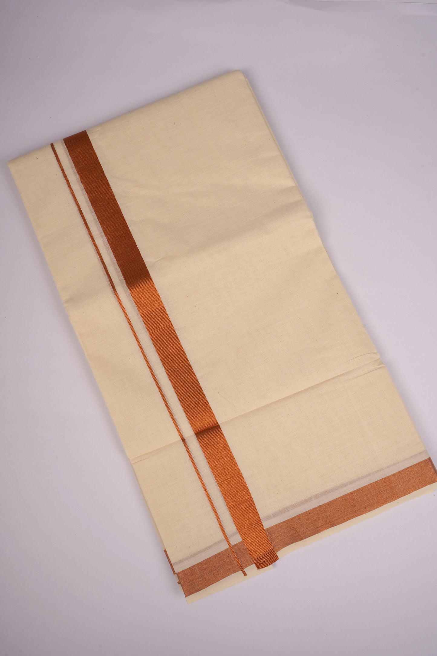 GLD-136C CREAM DOUBLE DHOTI  3.80 MTR