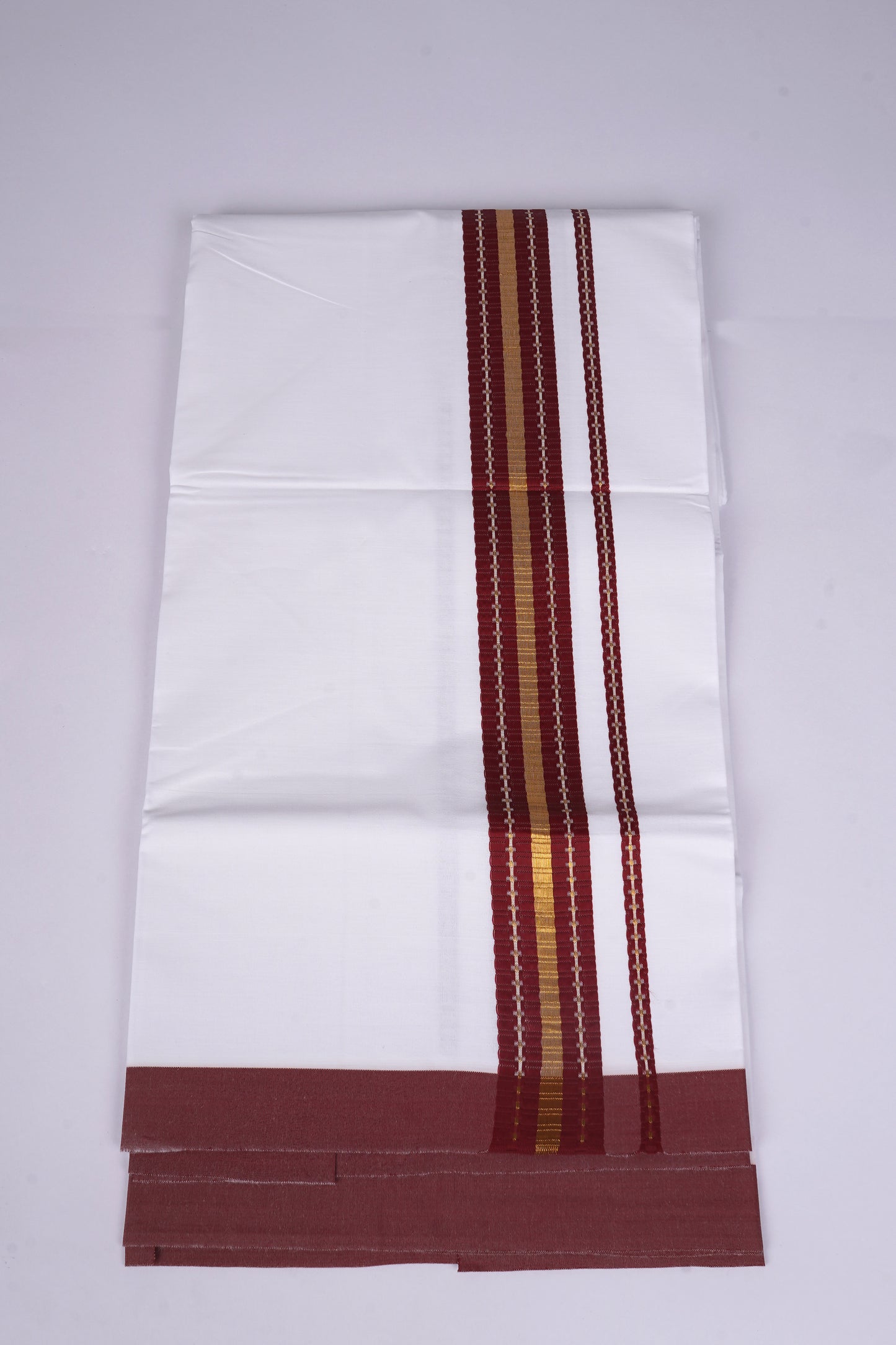 FS-108 W/S DHOTI  2.00 MTR - Dark Brown