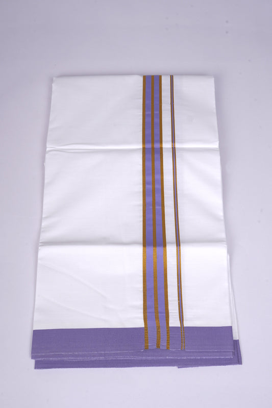 FS-107 W/S DHOTI 2.00 MTR - GOLD VIOLET