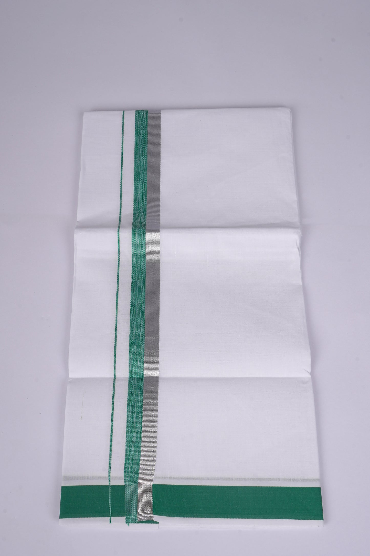 FS-124 W/S DHOTI  1.90 MTR - Silver Green