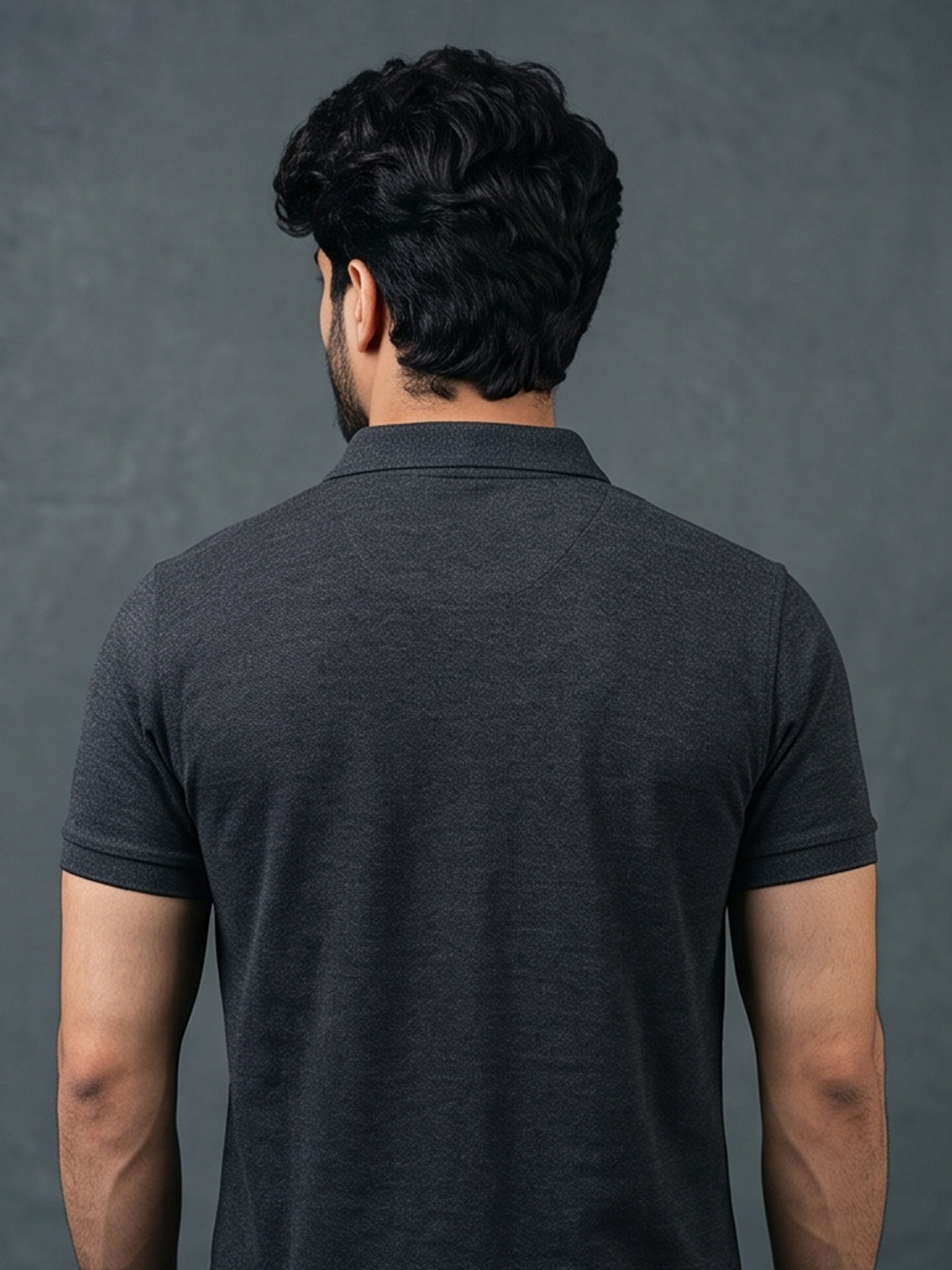 Python Plain Chargoal Milange Color T-Shirt - 70003