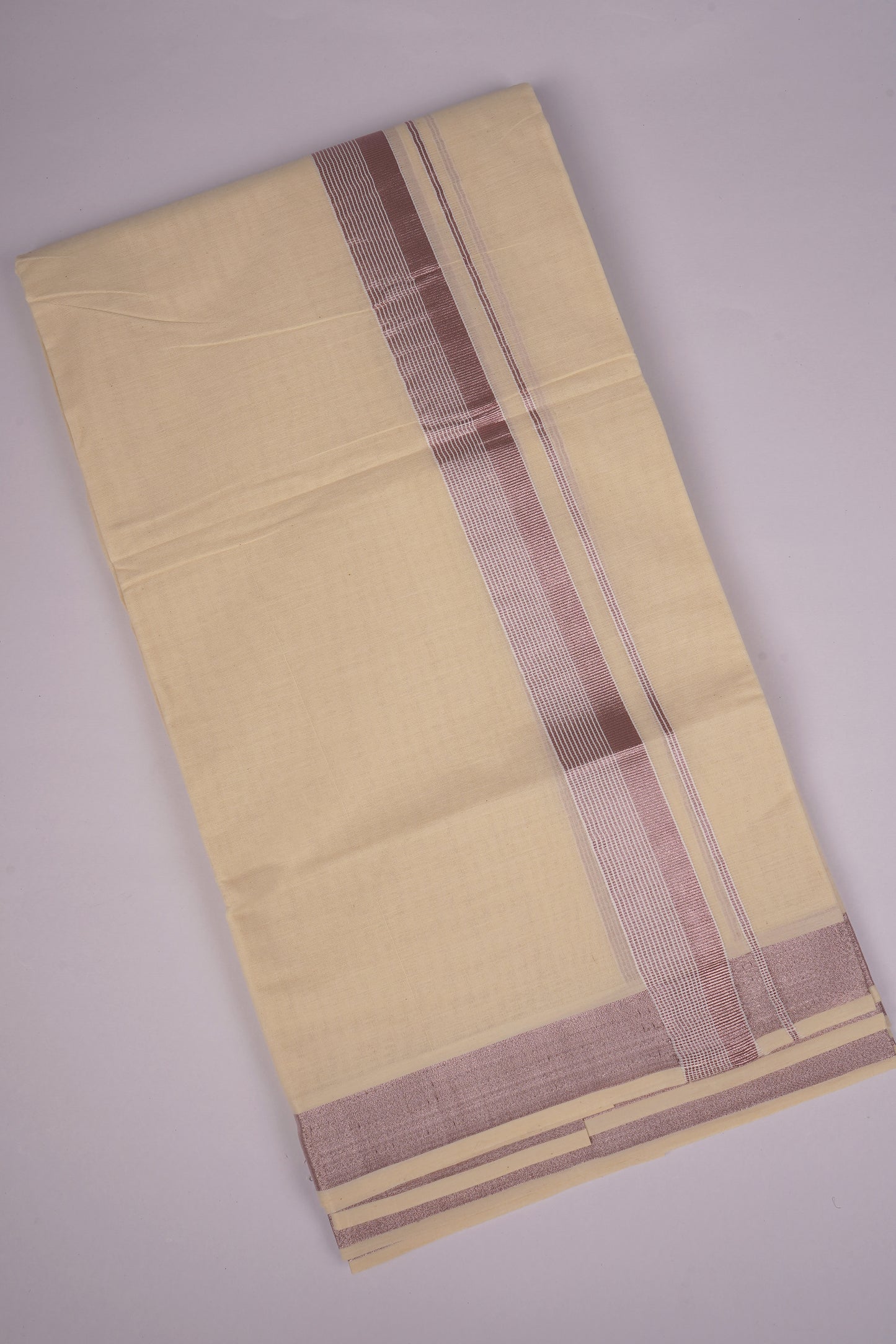 RGD-07C CREAM DOUBLE DHOTI  4.00 MTR