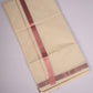 RGD-34C CREAM DOUBLE DHOTI  4.00 MTR