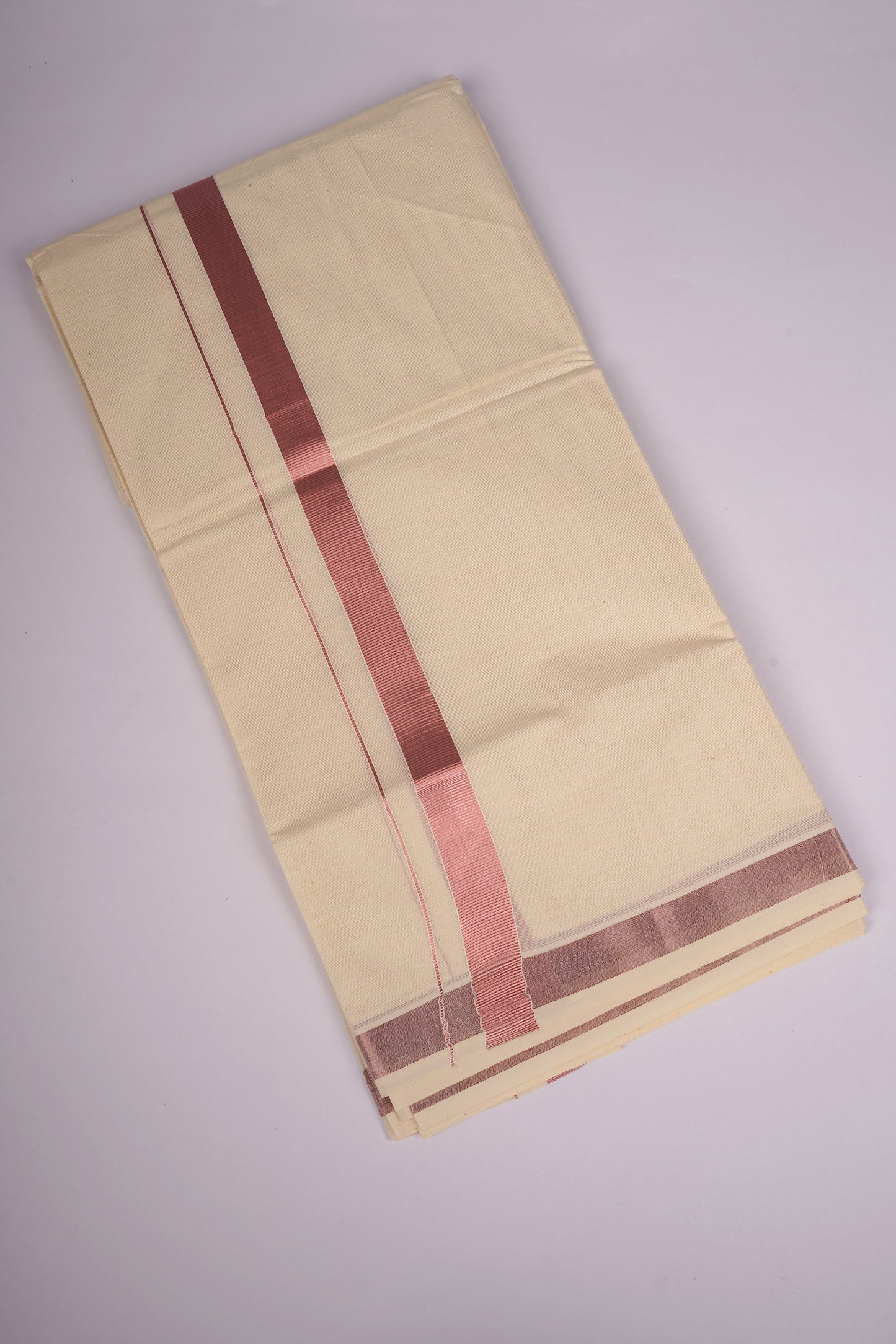 RGD-34C CREAM DOUBLE DHOTI  4.00 MTR