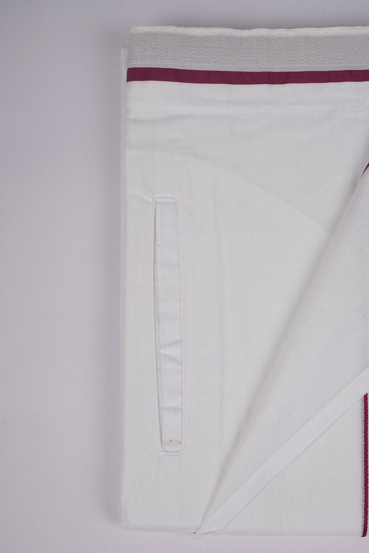 PKT FD-02 VELCRO WHITE DOUBLE DHOTI - Violet