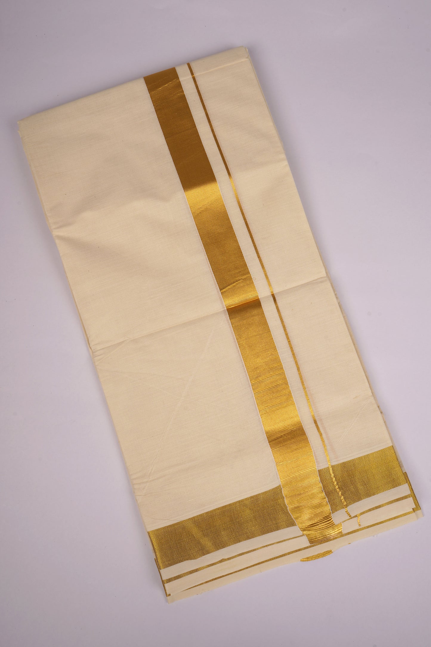 GLD-103C CREAM DOUBLE DHOTI  4.00 MTR