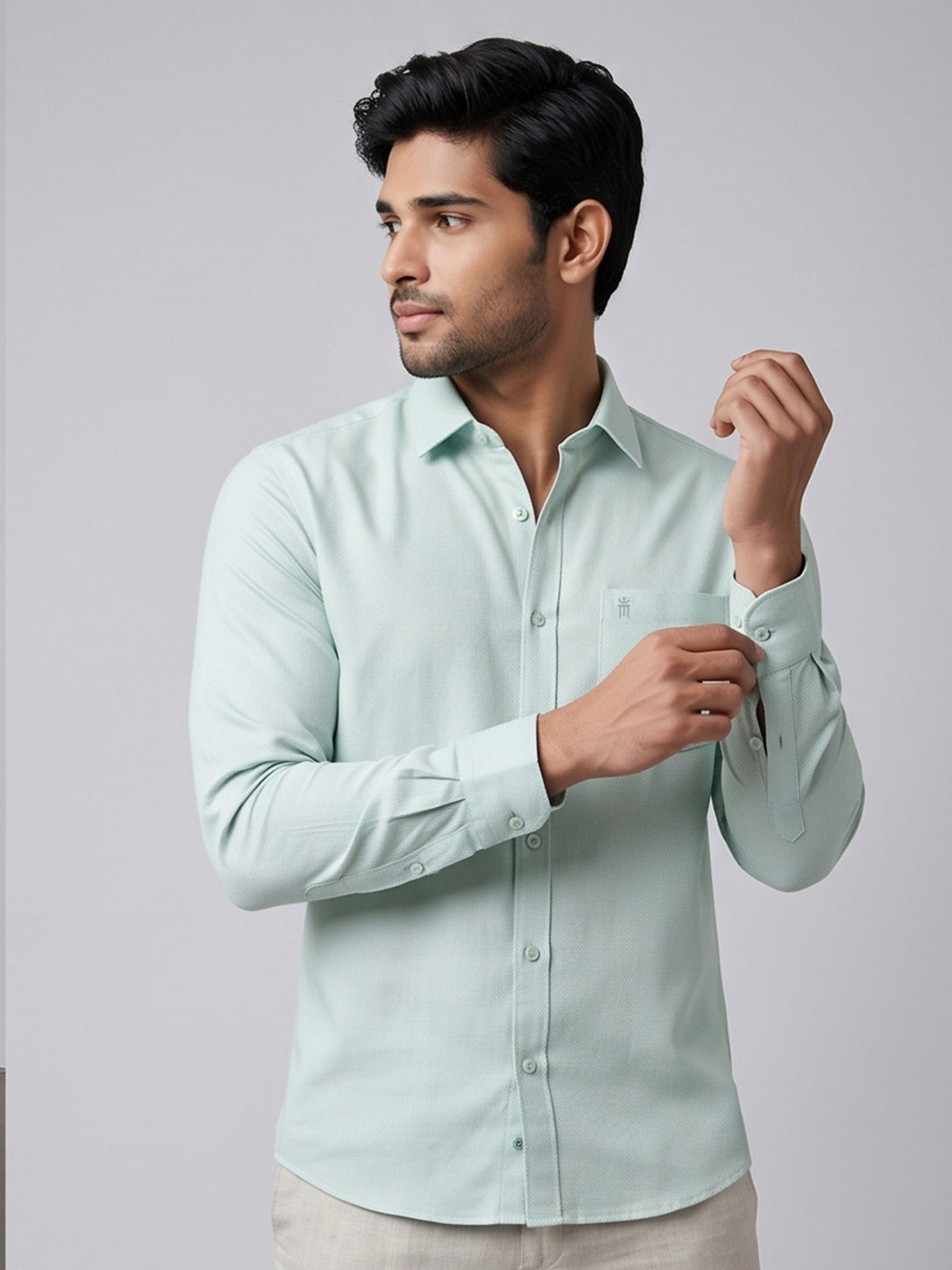 MCR Men Formal Colour Shirt - light green 92056 ICE BERG