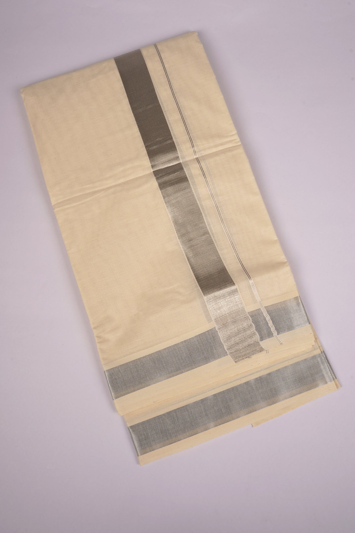 SLD-92C CREAM DOUBLE DHOTI  4.00 MTR