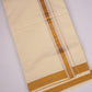 GLD-164C CREAM DOUBLE DHOTI  4.00 MTR