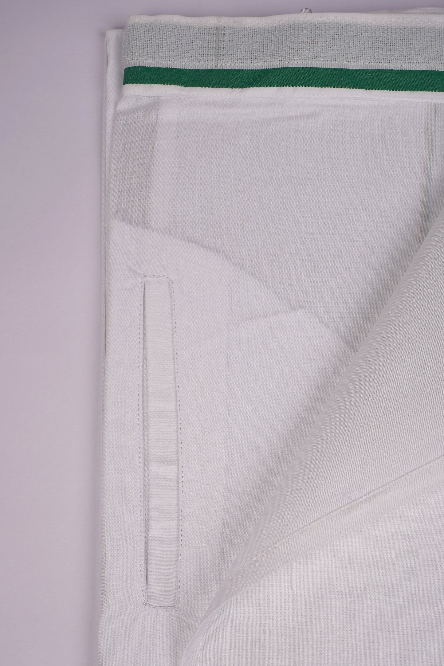 PKT FS-01 VELCRO WHITE SINGLE DHOTI - Green