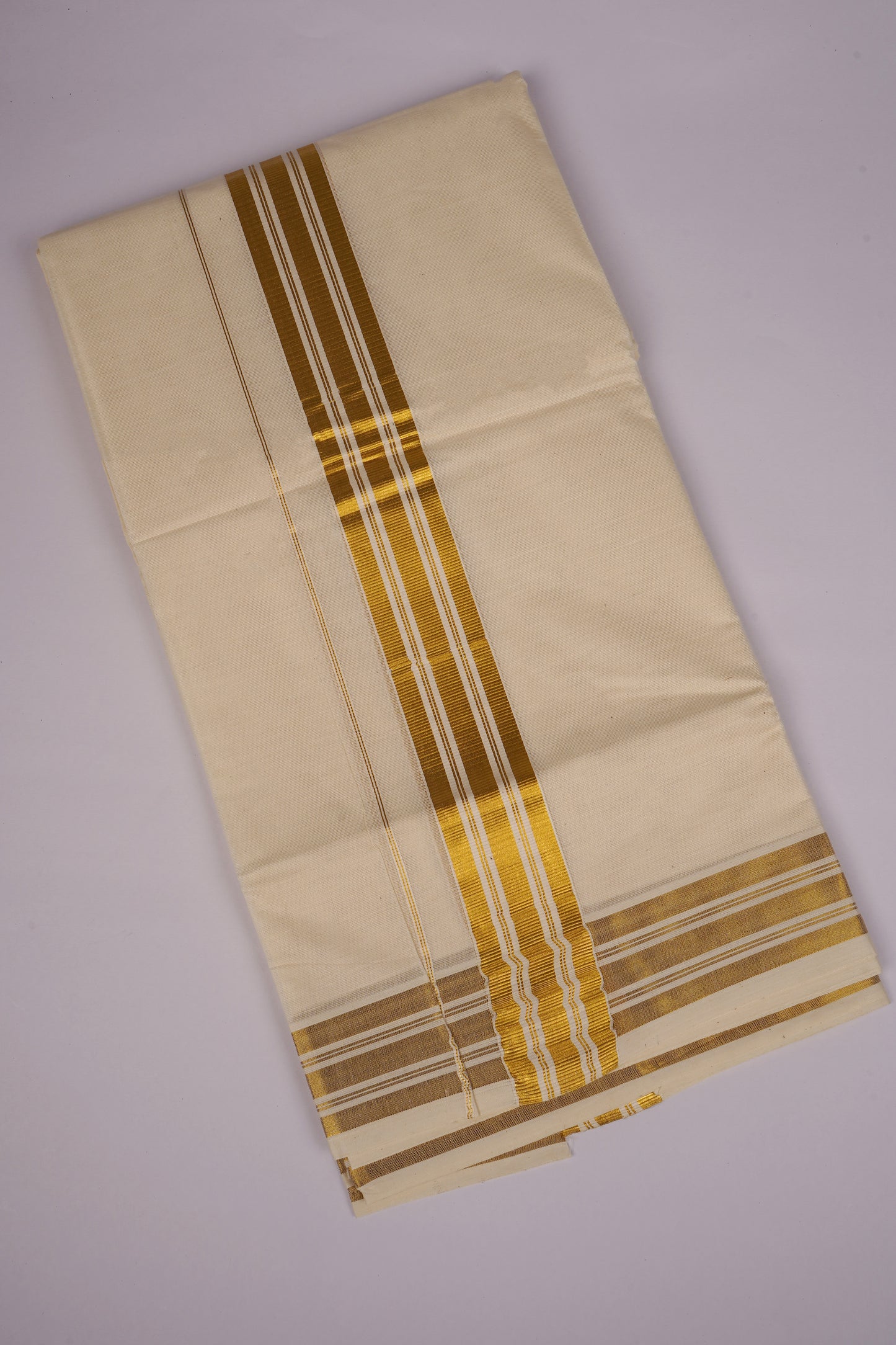 SLD-66C CREAM DOUBLE DHOTI  4.00 MTR