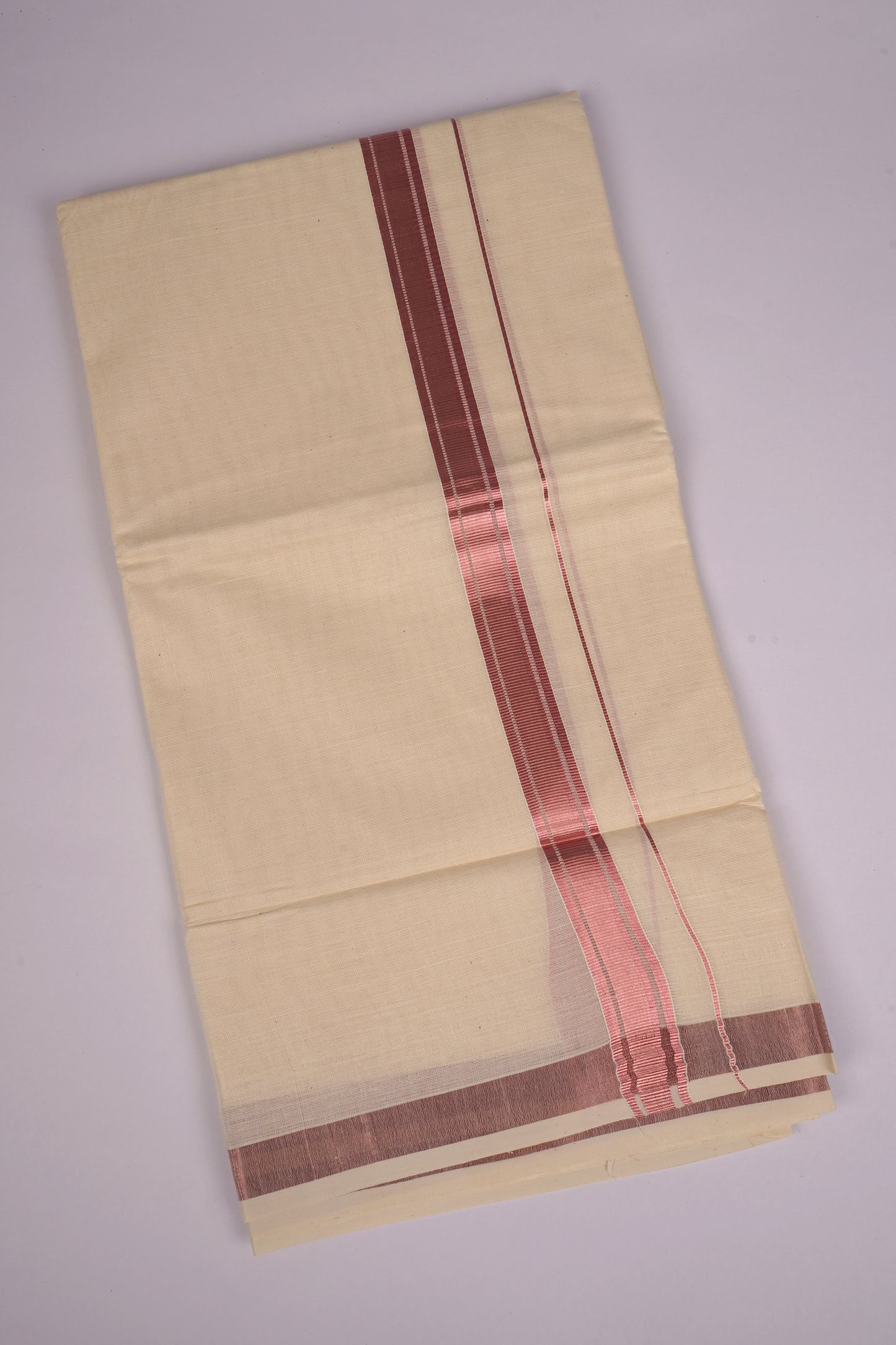 RGD-10C CREAM DOUBLE DHOTI  4.00 MTR