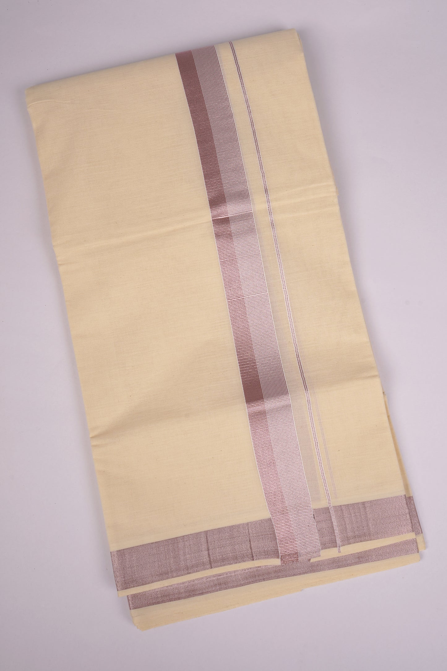 RGD-01C CREAM DOUBLE DHOTI  4.00 MTR